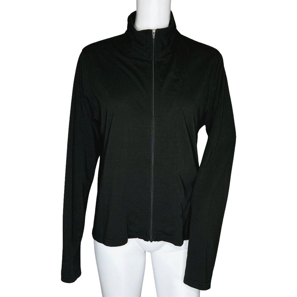 Royal Robbins Sweatshirt Womens Large Black Zip Up Jacket Casual Athleisure